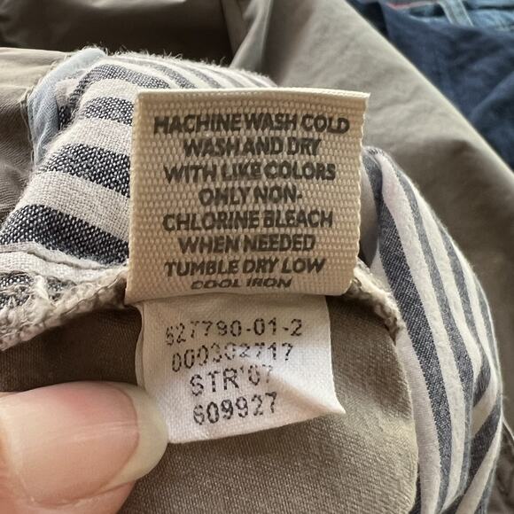 Old Navy Pants Women's 14 Tie Belted Beige Wide Leg 100% Cotton Y2K - Picture 6 of 9